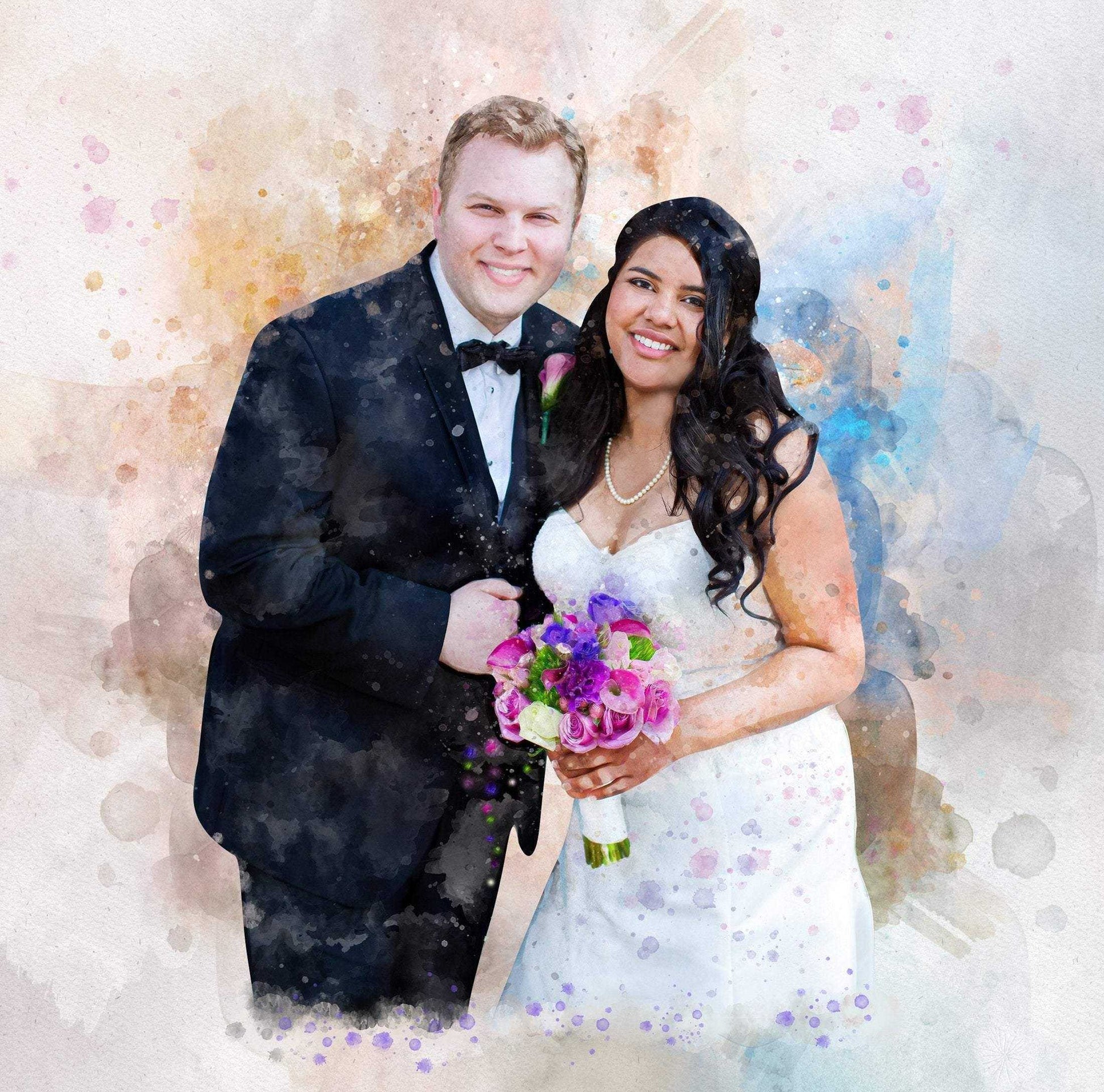 Bridesmaid Thank You Gift, Custom Painting from Photo - FromPicToArt