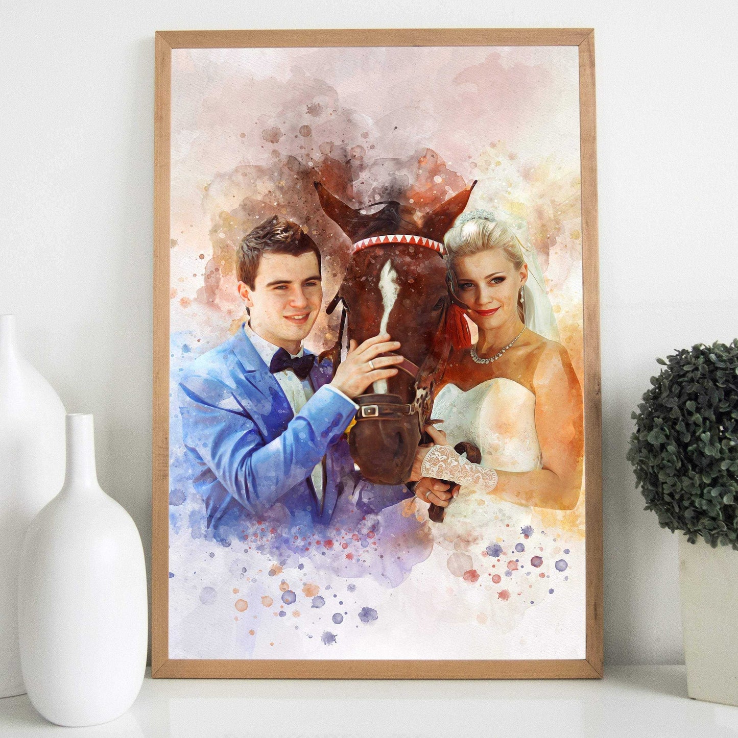 Bridesmaid Thank You Gift, Custom Painting from Photo - FromPicToArt