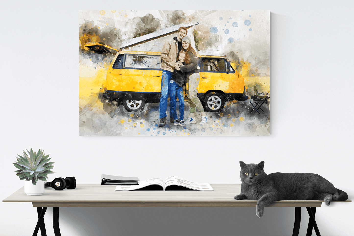 Camping Gift Ideas | Painting from Photo | Gift for Motorhome Owners| Gift for Camping Lovers - FromPicToArt