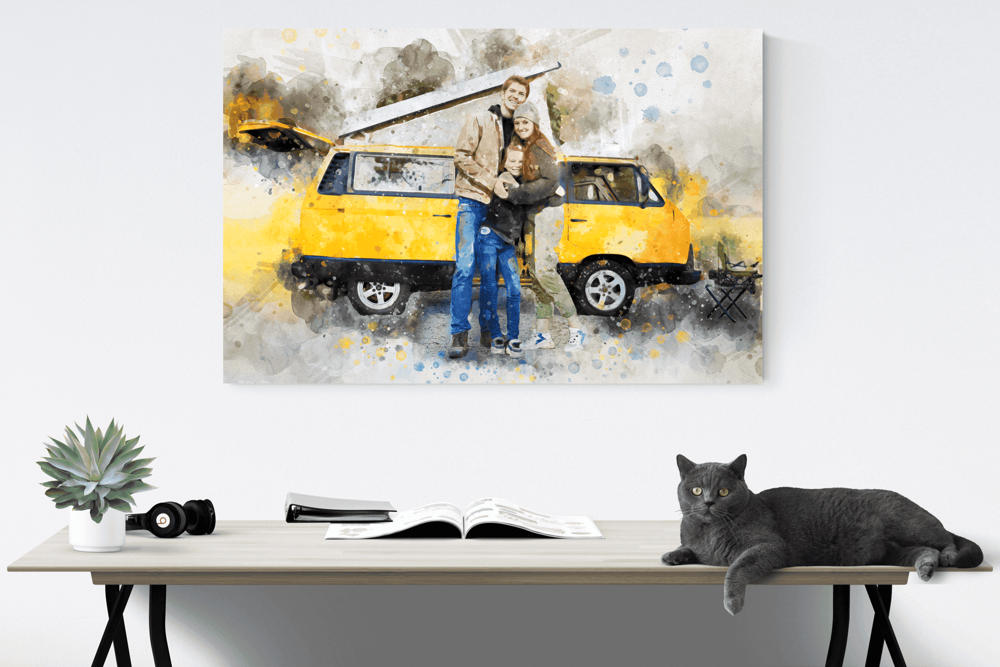 Camping Gift Ideas | Painting from Photo | Gift for Motorhome Owners| Gift for Camping Lovers - FromPicToArt