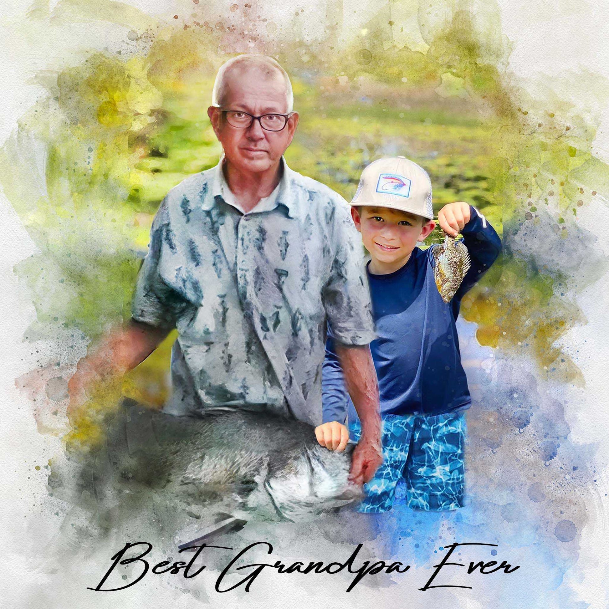 Camping Gifts for Men | Custom Portrait from Photo for RV Lover - FromPicToArt