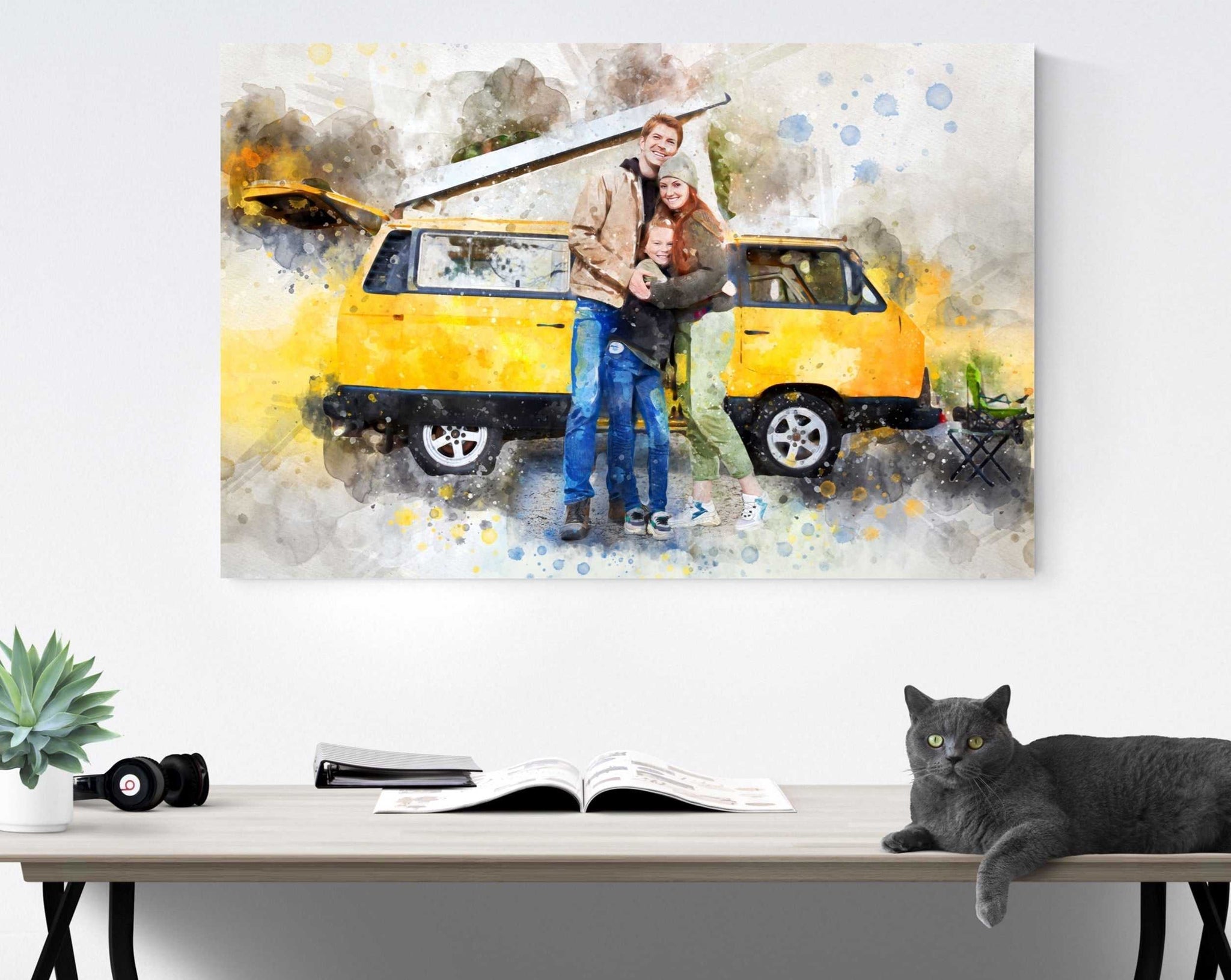Camping Gifts for Men | Custom Portrait from Photo for RV Lover - FromPicToArt