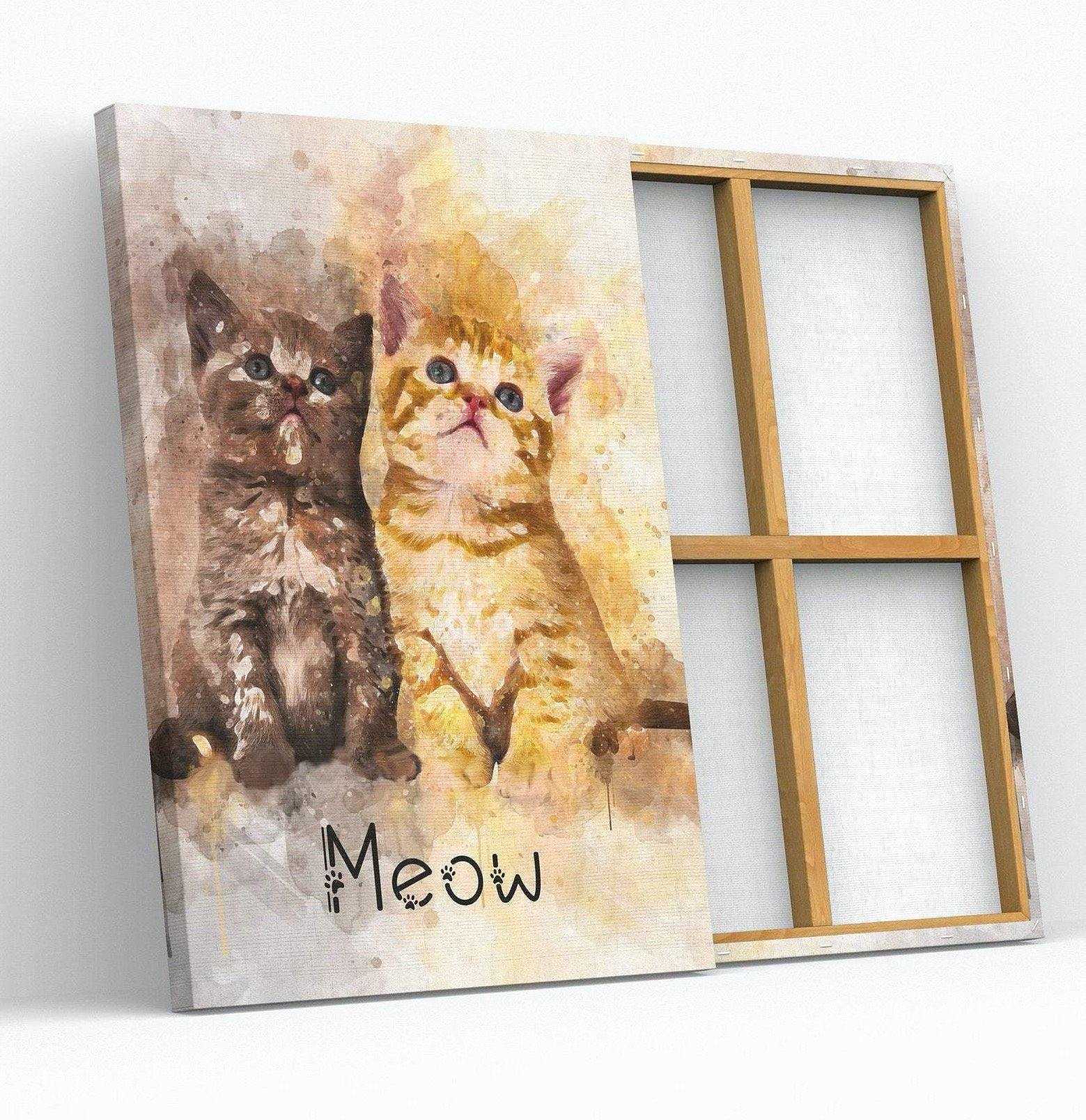 Cat Painting | Gifts for Cat Lovers | Cat Gifts for Cat Lovers | Presents for Cat Lover | Cat Portrait - FromPicToArt
