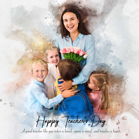 Buy Personalized Happy Teacher's Day Wooden Gift Card feat a Pen - Center  Gifts