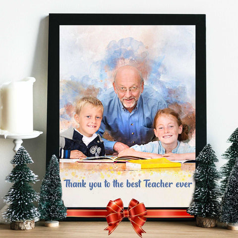 Christmas Gift Ideas for Teachers | Teacher Appreciation Gift | Personalized Teacher Gifts for Teacher Appreciation Week - FromPicToArt