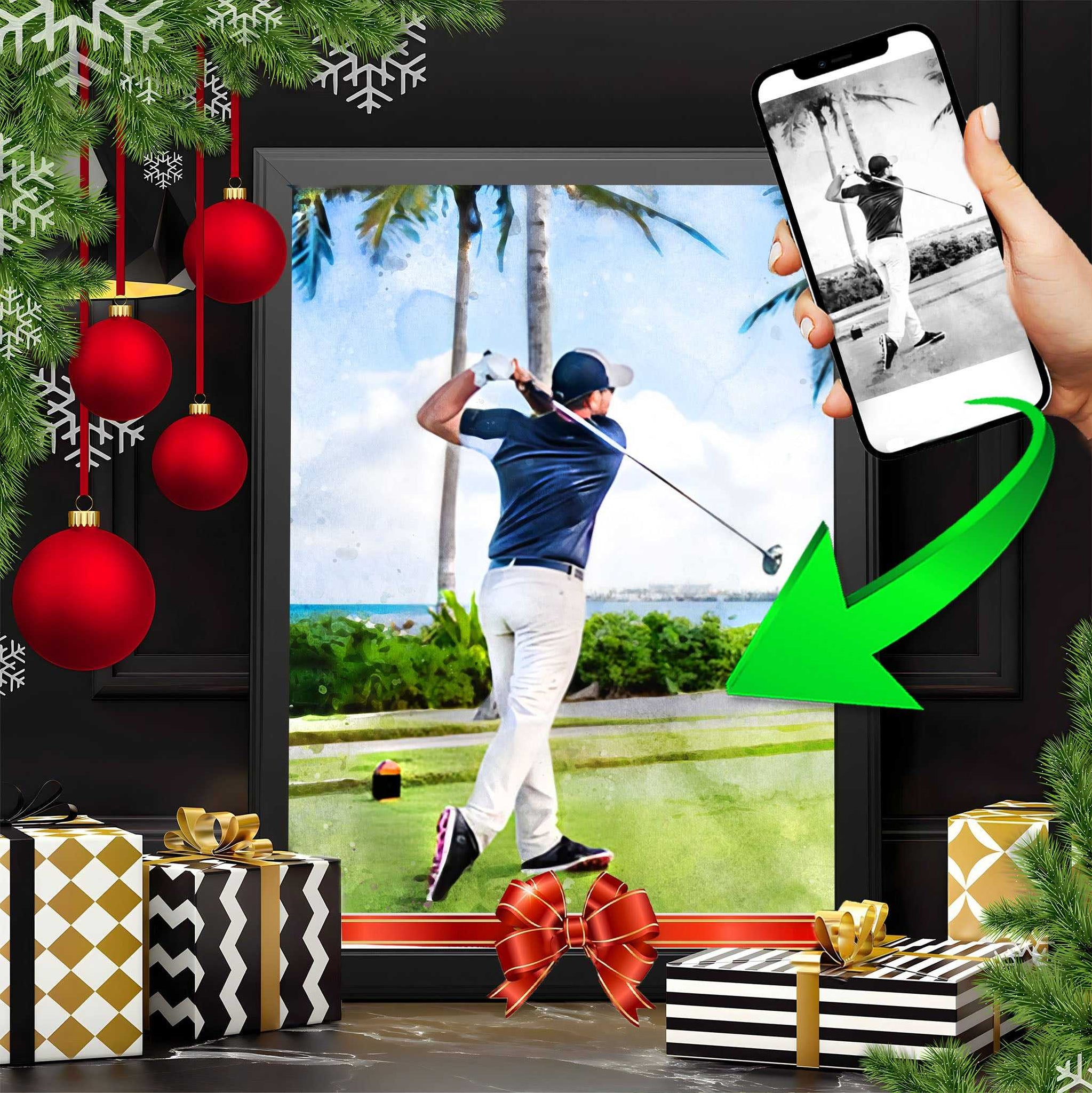 Christmas Gifts for Golfers | Best Golf Gifts for Men | Christmas Presents for a Golfer | Best Golf Presents for Golf Lovers | - FromPicToArt