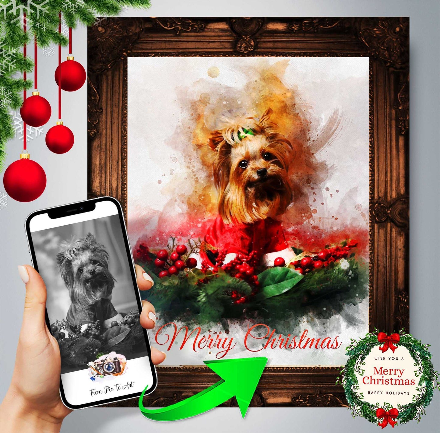 Christmas Gifts for Grandma | Gifts for Grandmothers for Christmas | Christmas Gift Ideas for Mom |Christmas presents for Grandma - FromPicToArt