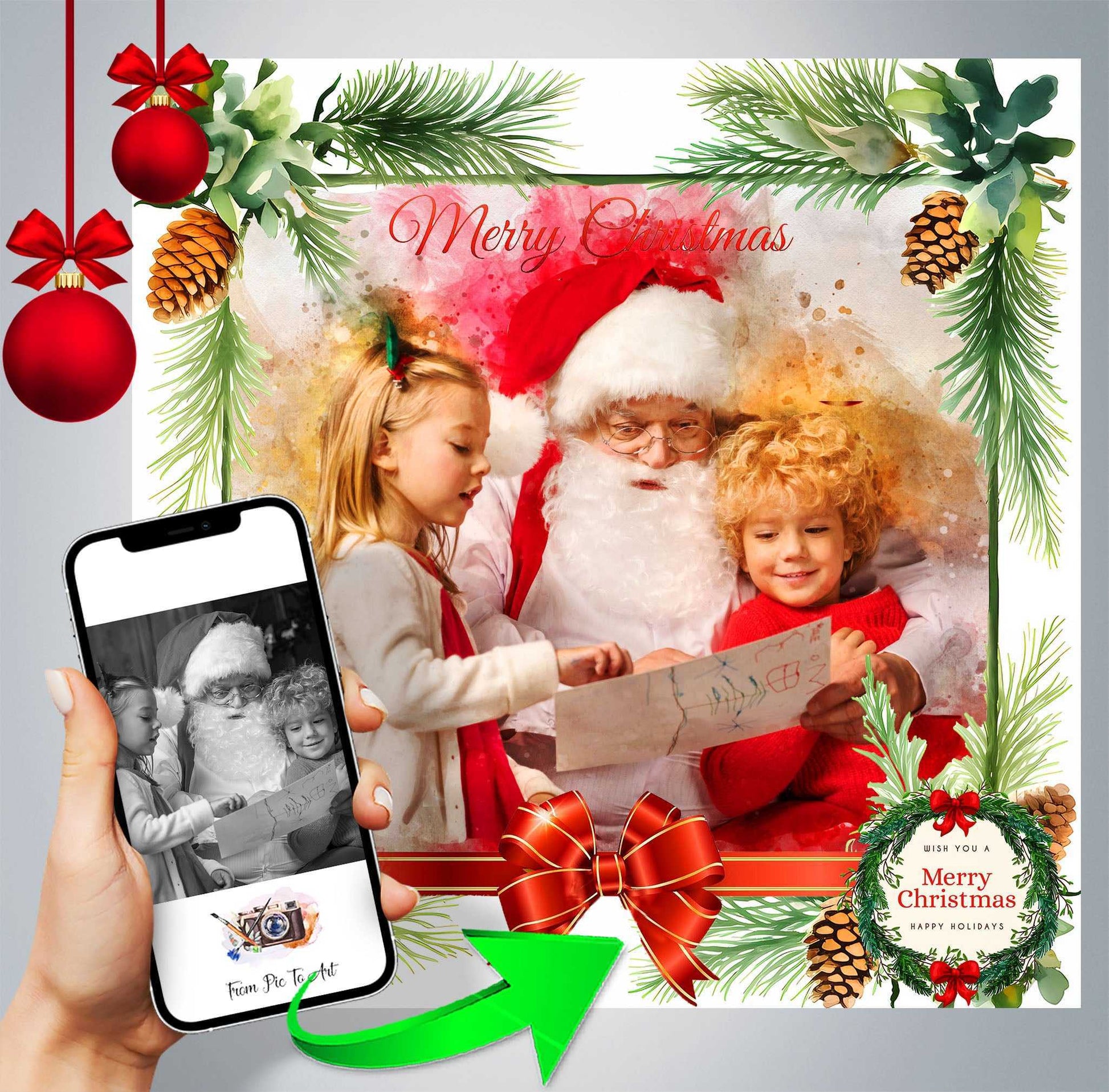 Christmas Gifts for Grandma | Gifts for Grandmothers for Christmas | Christmas Gift Ideas for Mom |Christmas presents for Grandma - FromPicToArt