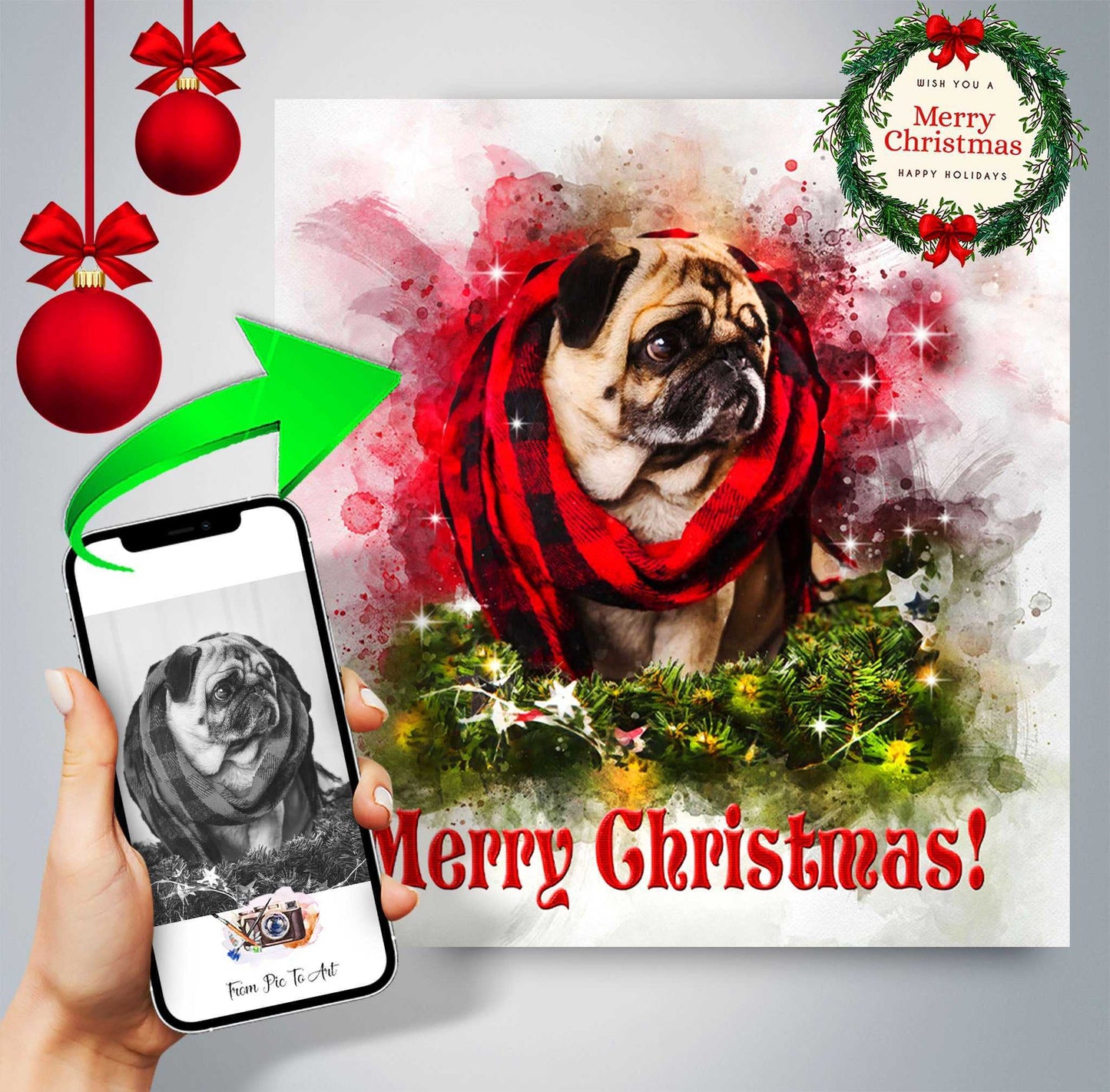 Christmas Gifts for Grandma | Gifts for Grandmothers for Christmas | Christmas Gift Ideas for Mom |Christmas presents for Grandma - FromPicToArt