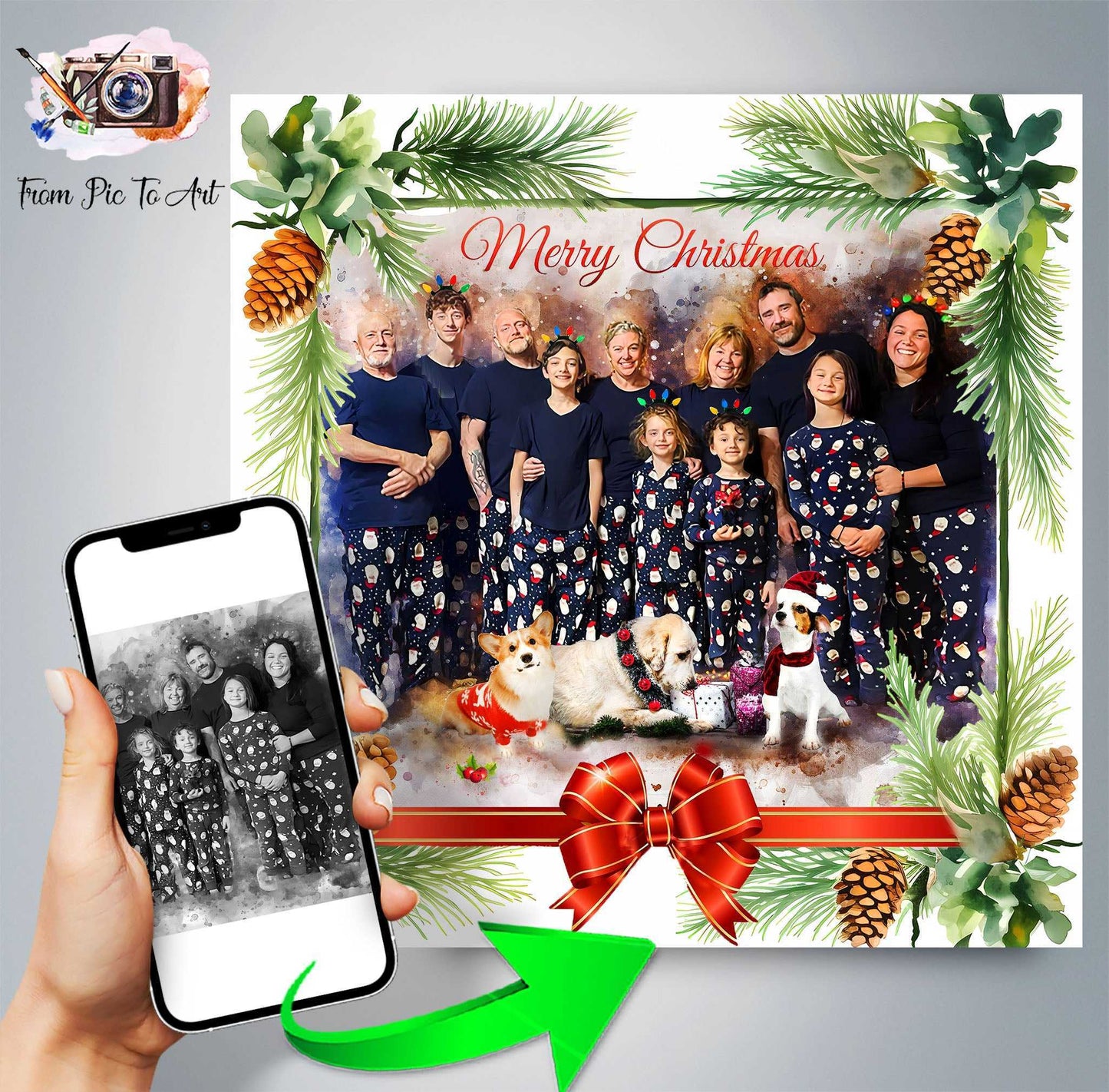 Christmas Gifts for Grandma | Gifts for Grandmothers for Christmas | Christmas Gift Ideas for Mom |Christmas presents for Grandma - FromPicToArt