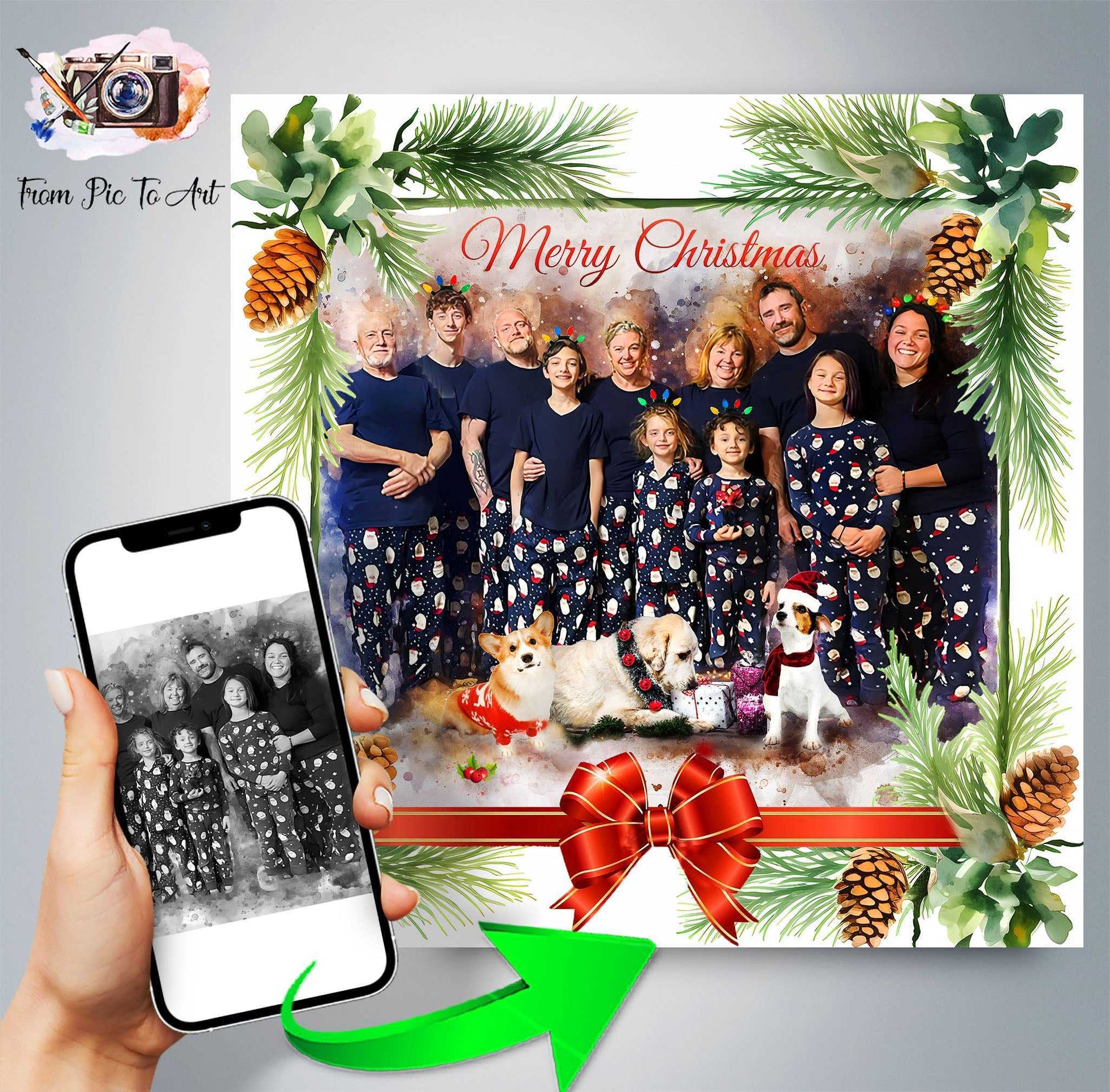 Christmas Gifts for Grandma | Gifts for Grandmothers for Christmas | Christmas Gift Ideas for Mom |Christmas presents for Grandma - FromPicToArt