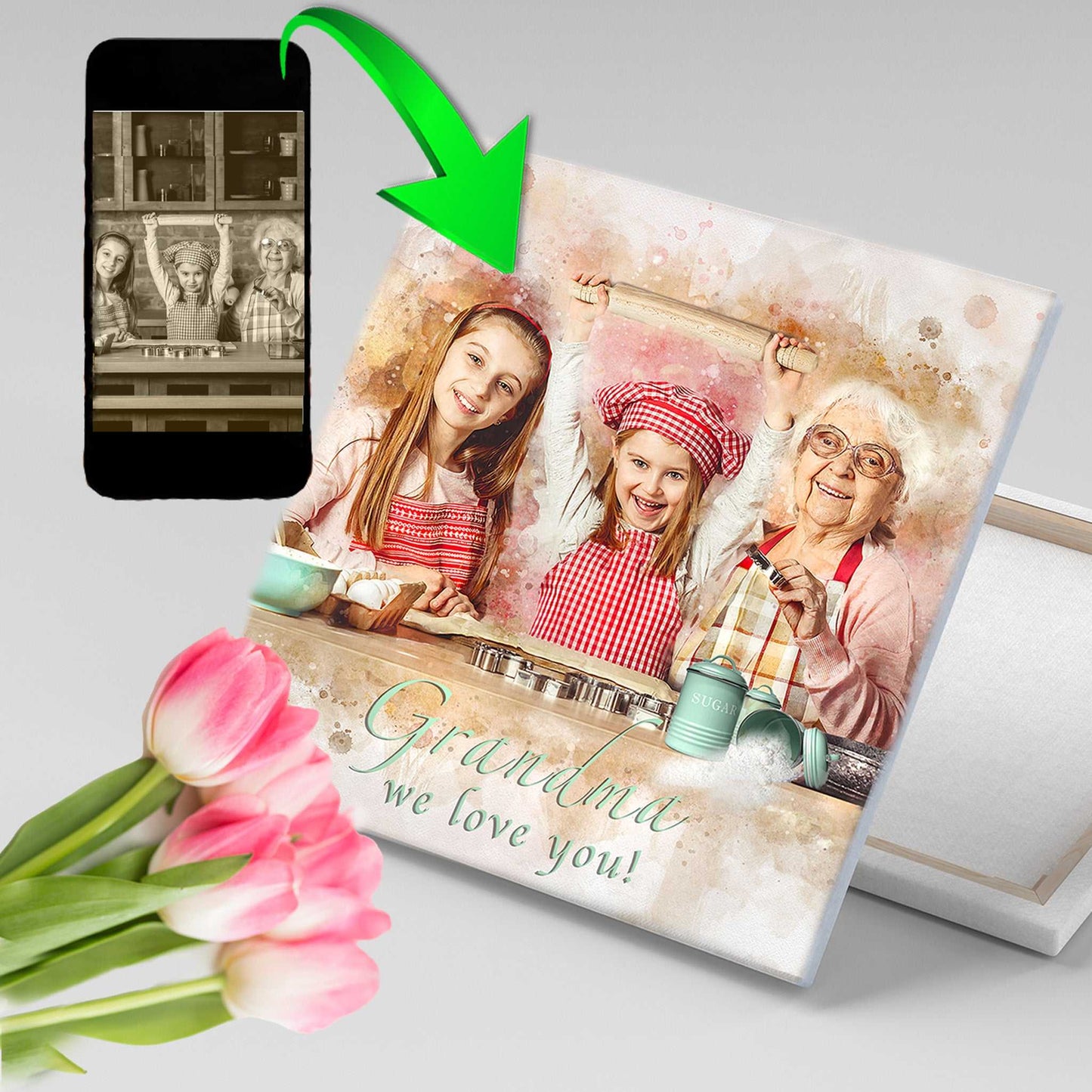 Christmas Gifts for Grandma | Gifts for Grandmothers for Christmas | Christmas Gift Ideas for Mom |Christmas presents for Grandma - FromPicToArt