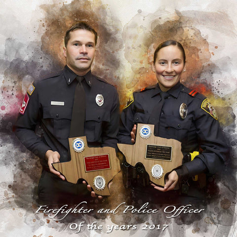 Christmas Gifts for Police Officers | Gifts for Policeman | Gifts for Cops | Gifts for Law Enforcement | Police Retirement Present - FromPicToArt