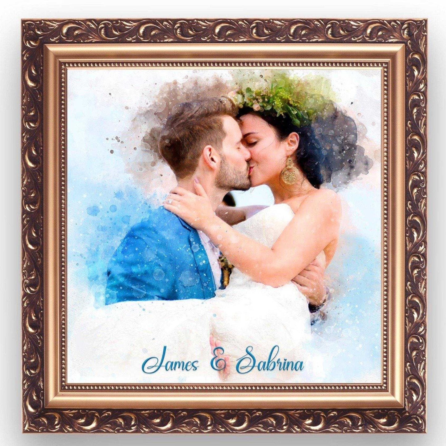 Couple Painting | Anniversary Gift for Girlfriend and Boyfriend | Birthday Gift for boyfriend | Valentines Day Ideas for Him and Her - FromPicToArt