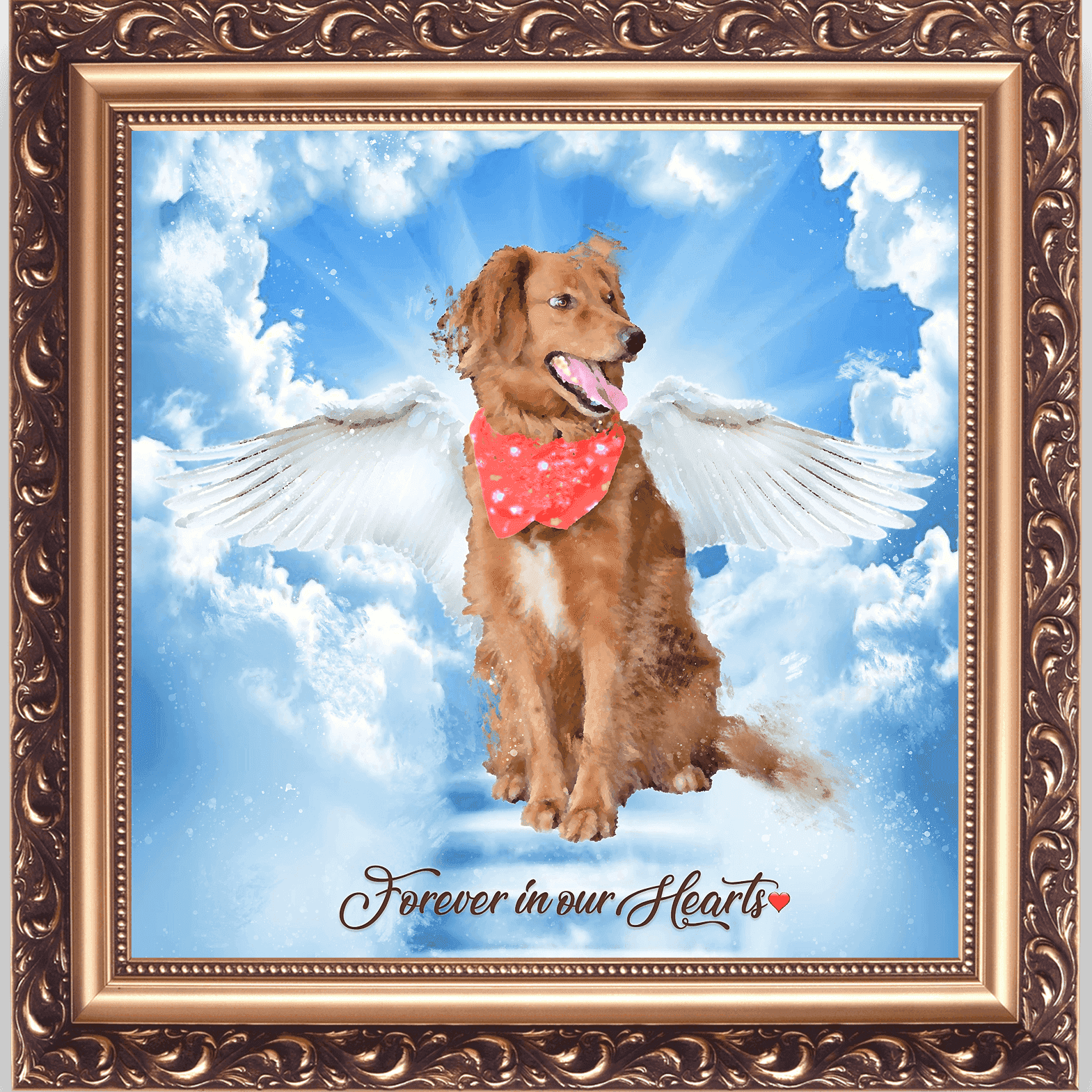 🌈 Custom Angel Paintings 🕊️ Painting of Deceased Loved one with Family 🕯️ Painting with Deceased Loved one - FromPicToArt