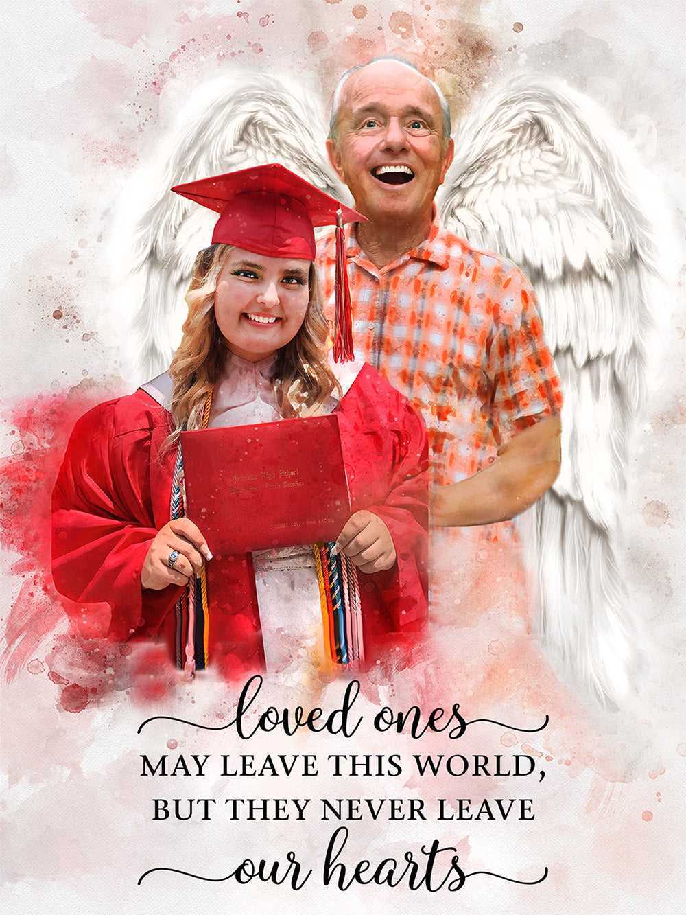 🌈 Custom Angel Paintings 🕊️ Painting of Deceased Loved one with Family 🕯️ Painting with Deceased Loved one - FromPicToArt