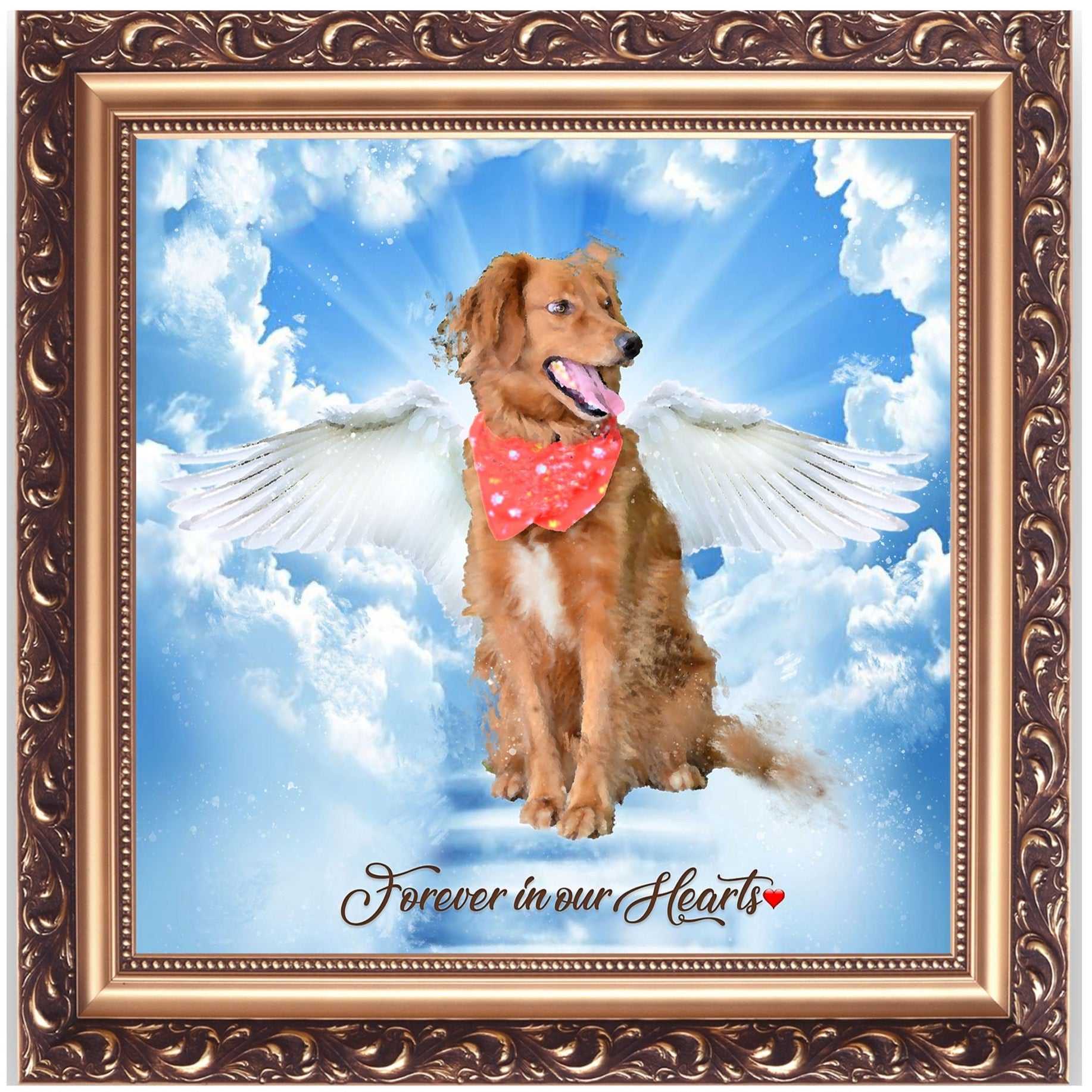🌈 Custom Angel Portrait 🕯️ Angel Wings painting of your Loved one as an Angel🕊️ - FromPicToArt