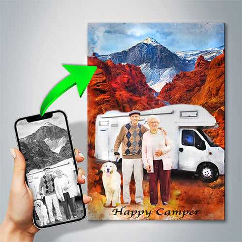 Custom Camping Gift Ideas | Personalized Portraits | Wall Decor for RV Lovers - FromPicToArt