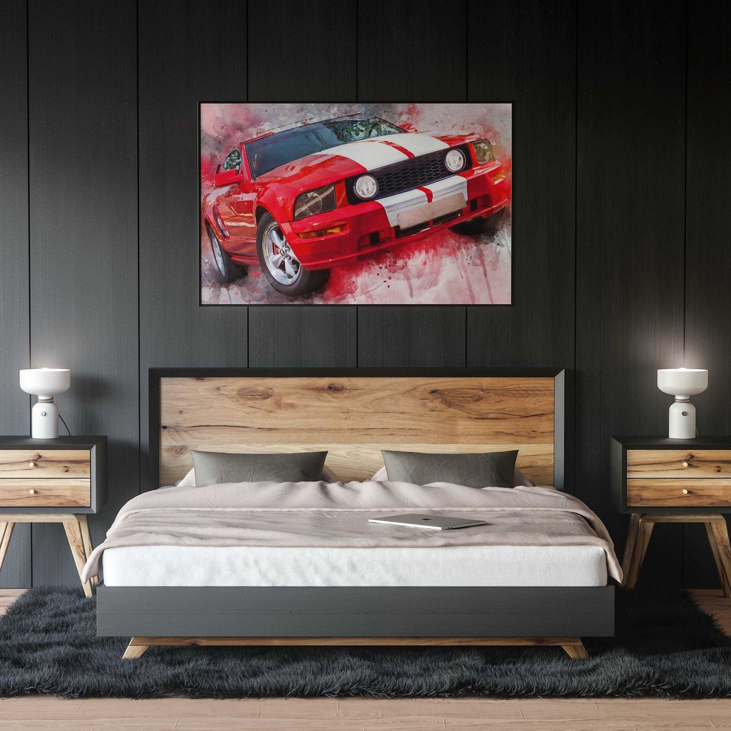 Custom Car Art, Personalized Gifts for Car Lovers, Custom Car Painting From Photo, Personalized Gifts for Car Enthusiasts, Custom Car Portrait - FromPicToArt