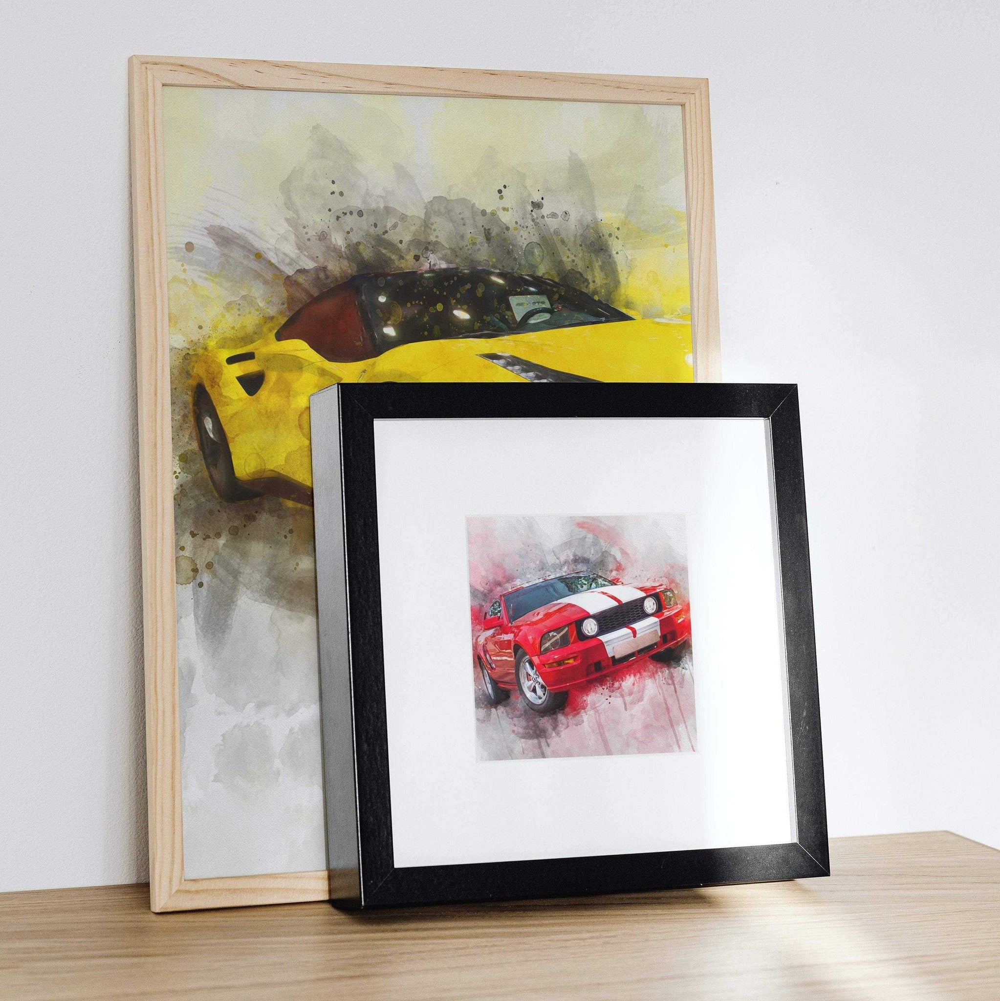 Custom Car Art, Personalized Gifts for Car Lovers, Custom Car Painting From Photo, Personalized Gifts for Car Enthusiasts, Custom Car Portrait - FromPicToArt