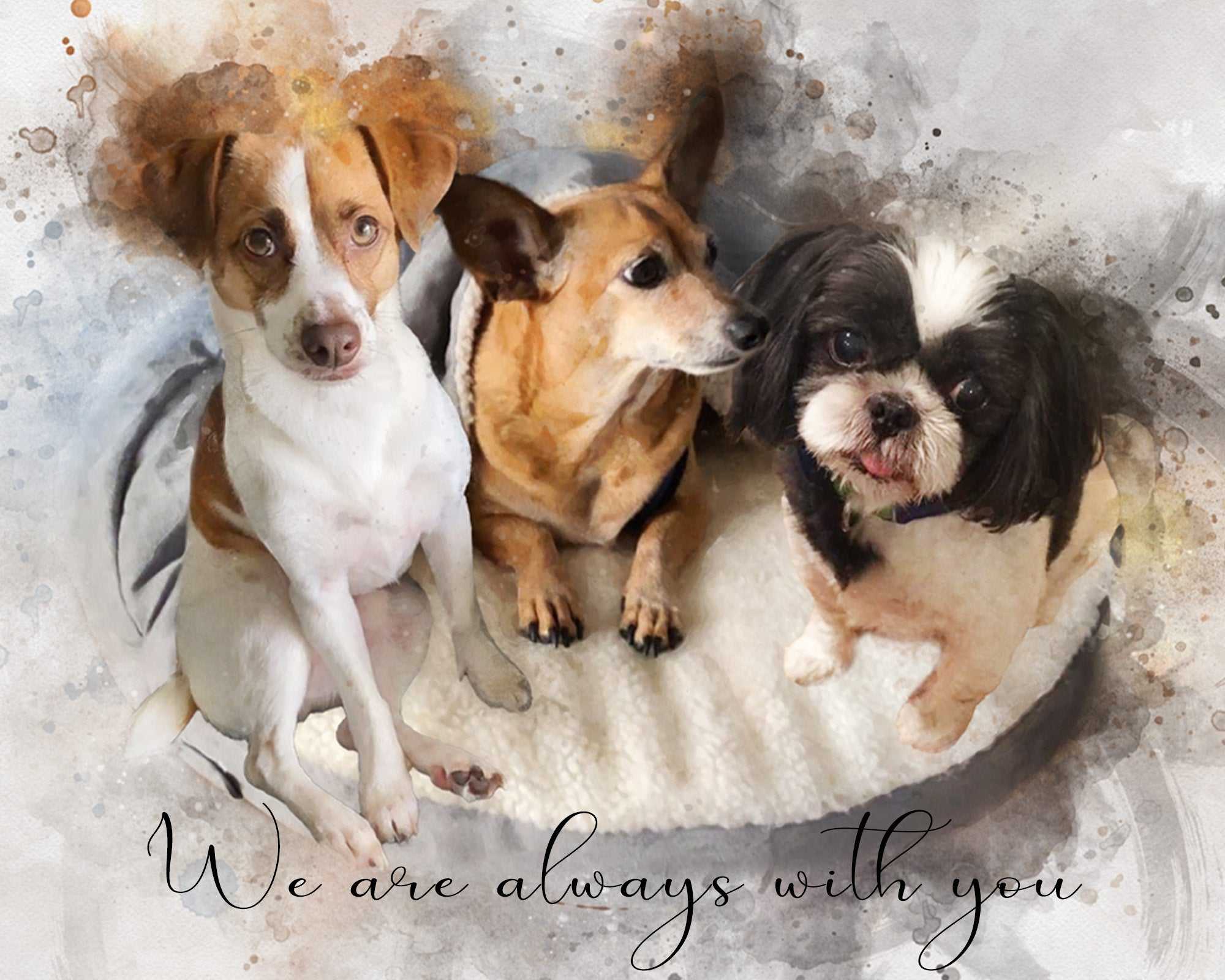 Custom Dog Memorial Gifts | Personalized Dog Loss Gifts | Custom Dog Portrait from Photo - FromPicToArt