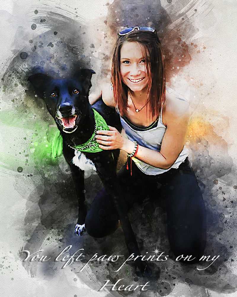 Custom Dog Memorial Gifts | Personalized Dog Loss Gifts | Custom Dog Portrait from Photo - FromPicToArt