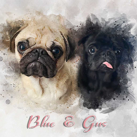 Custom Dog Painting | Dog Portraits from Photo| Custom Paintings on Canvas - FromPicToArt