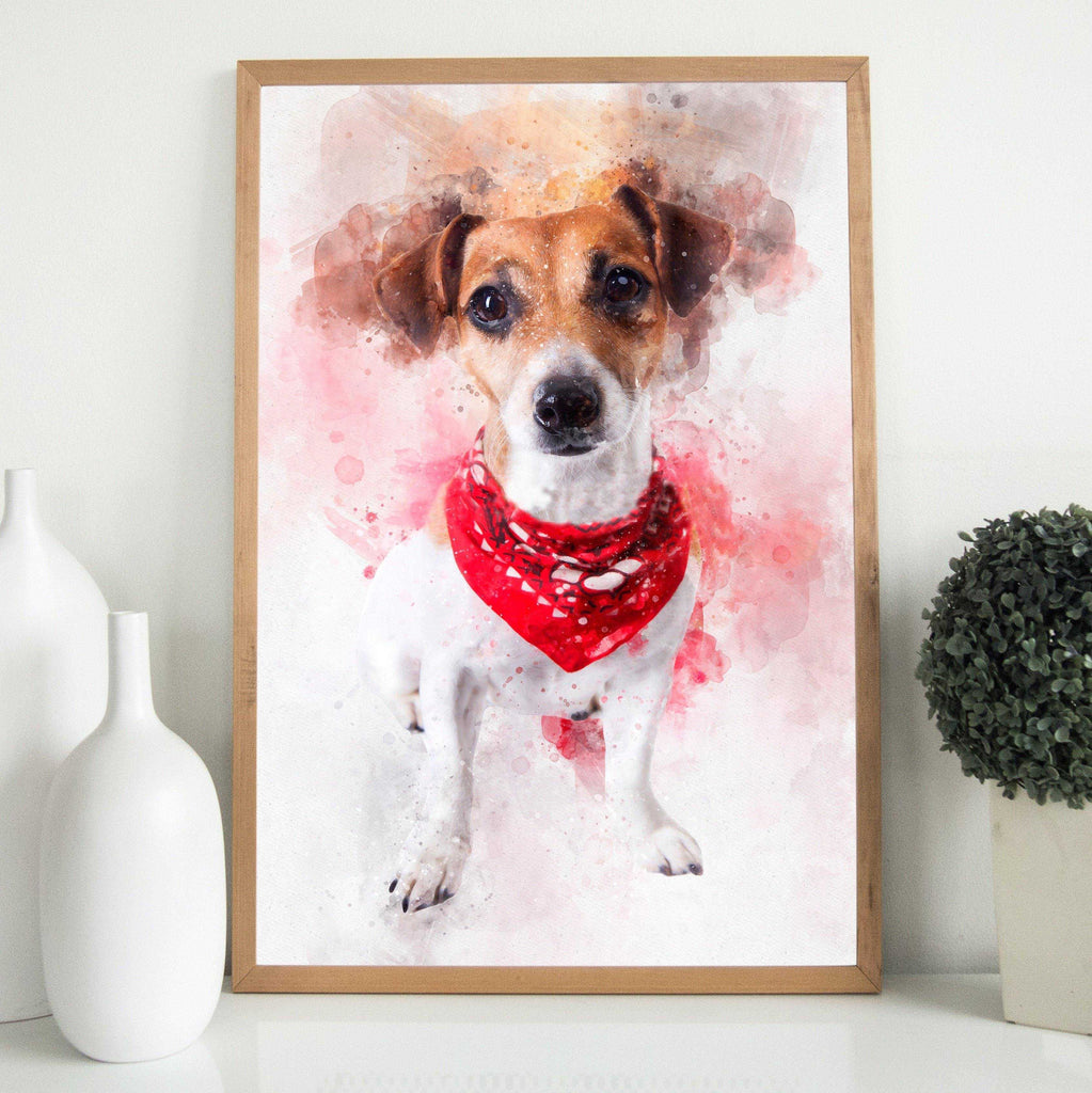 Custom Dog Painting | Dog Portraits from Photo| Custom Paintings on Canvas - FromPicToArt