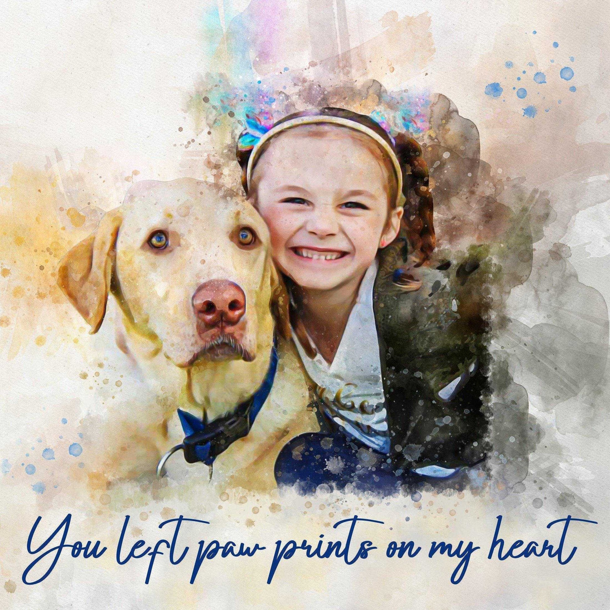 Young Girl is hugging her dog