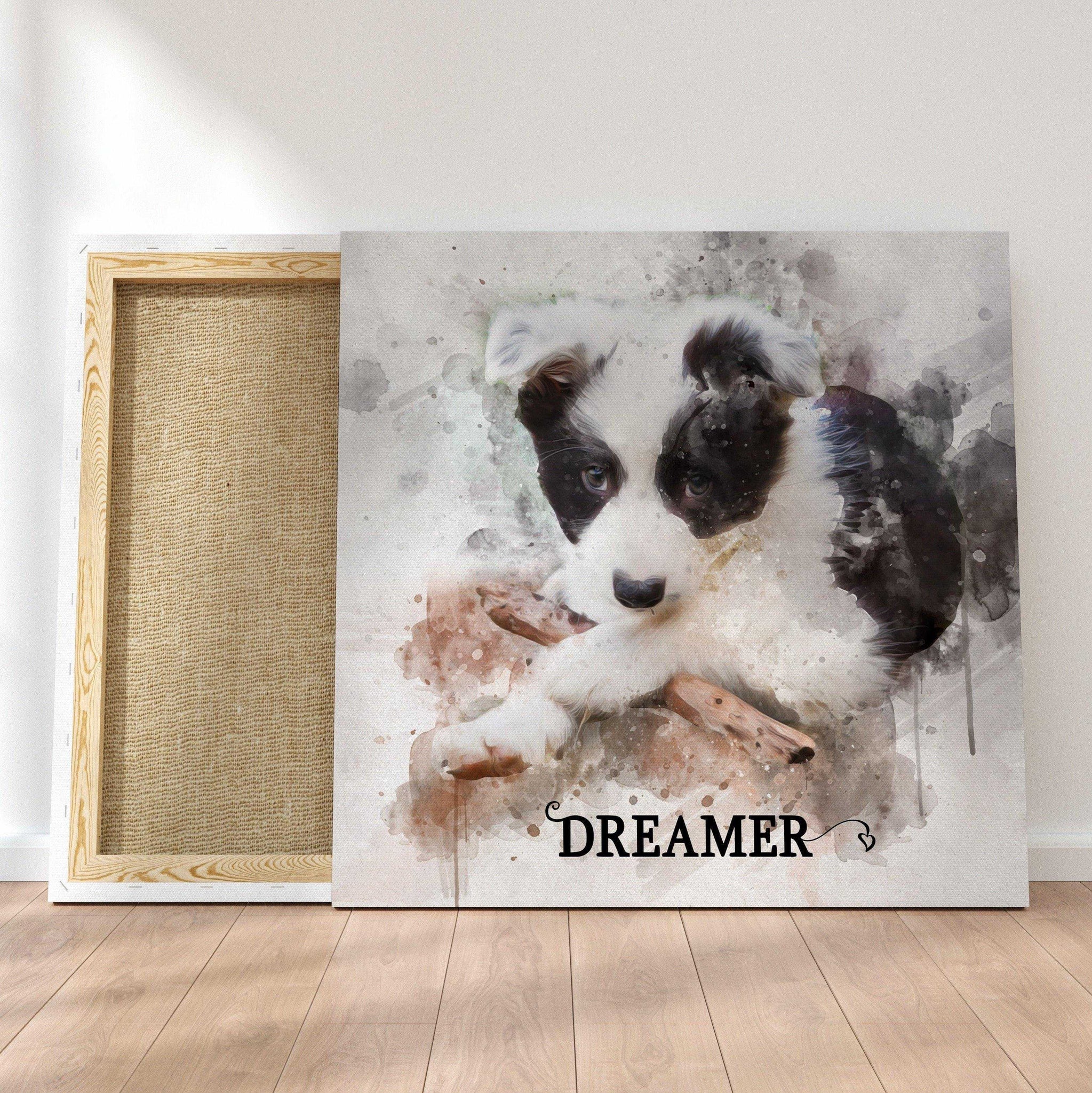 Custom Dog Portraits | Personalized Dog Painting | Canvas Dog Portrait from Photo - FromPicToArt
