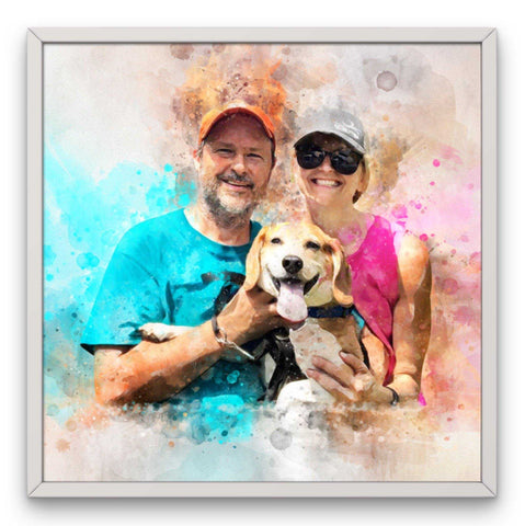 Custom Dog Portraits | Personalized Dog Painting | Canvas Dog Portrait from Photo - FromPicToArt