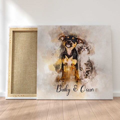 Custom Dog Remembrance Gifts, Personalized Dog Memorial Gift, Custom Dog Painting - FromPicToArt
