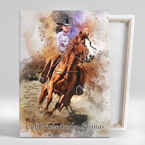 Custom Equestrian Art | Custom Horse Paintings on Canvas | Personalized Horse Portraits - FromPicToArt