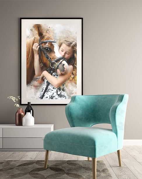 Custom Equestrian Art | Custom Horse Paintings on Canvas | Personalized Horse Portraits - FromPicToArt