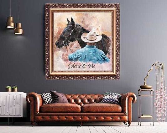 Custom Equine Portraits | Personalized Horse Portraits | Custom Horse Paintings on Canvas - FromPicToArt