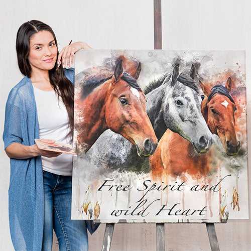 Custom Equine Portraits | Personalized Horse Portraits | Custom Horse Paintings on Canvas - FromPicToArt