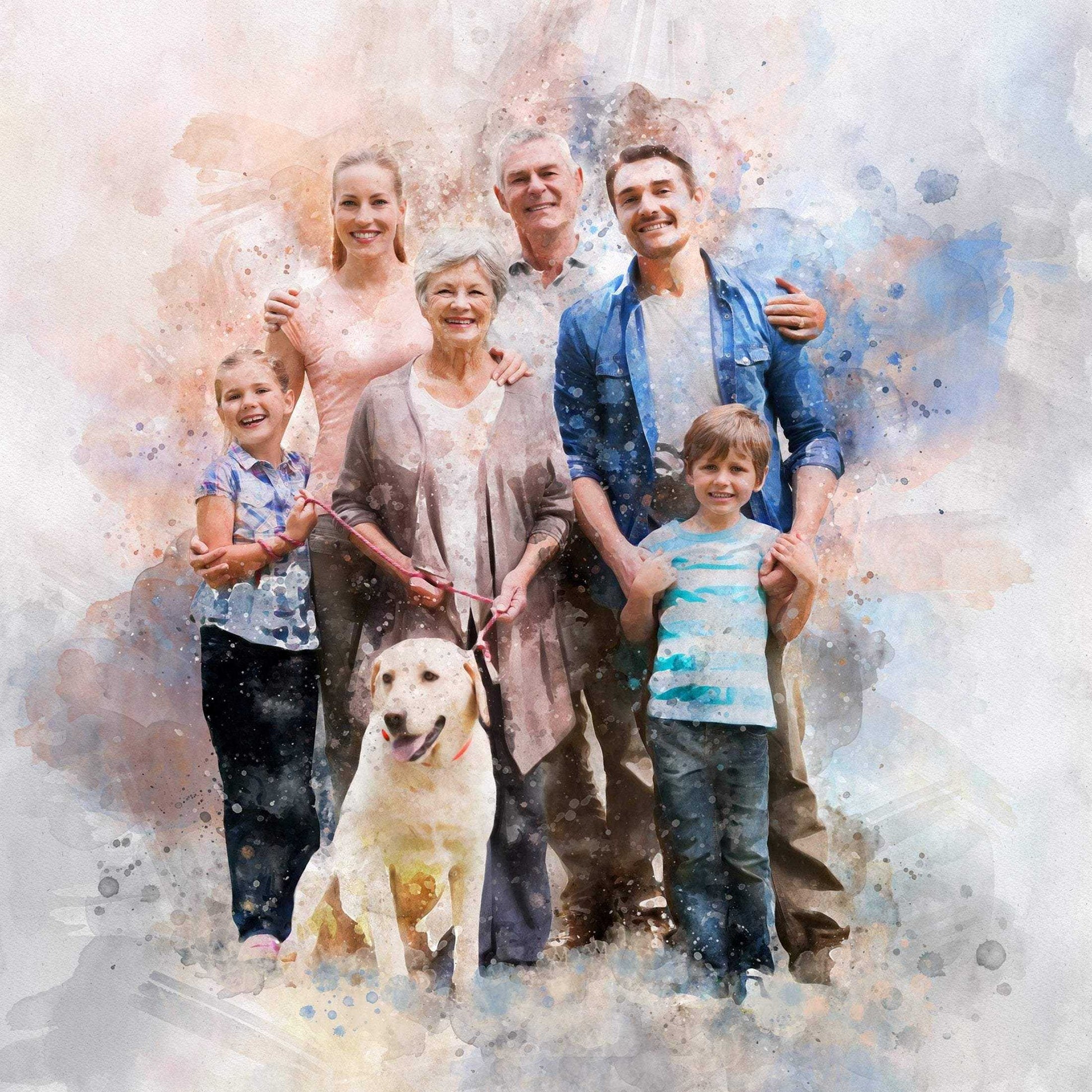 Custom Family Painting | Personalized Family Painting from Photo - FromPicToArt