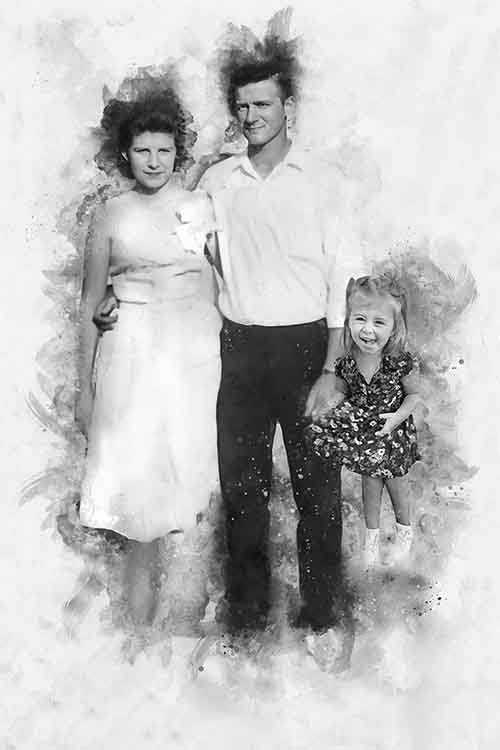 Custom Family Painting | Personalized Family Painting from Photo - FromPicToArt
