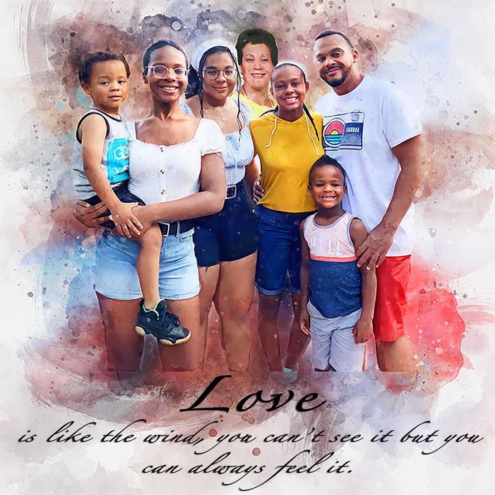 Custom Family Painting | Personalized Family Painting from Photo - FromPicToArt
