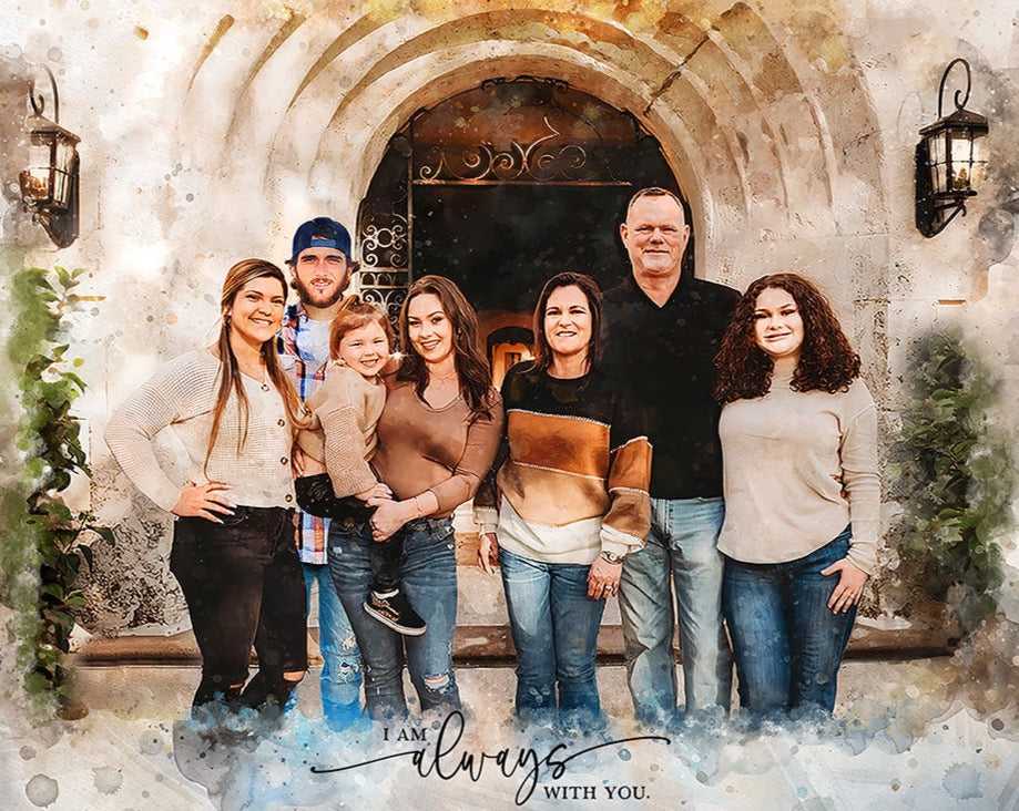 Custom Family Painting | Personalized Family Painting from Photo - FromPicToArt