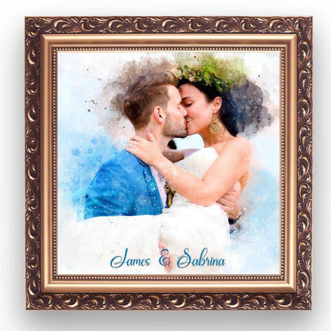 Custom Family Portrait, Personalized Love Couple Painting, Custom Portrait from Photo - FromPicToArt