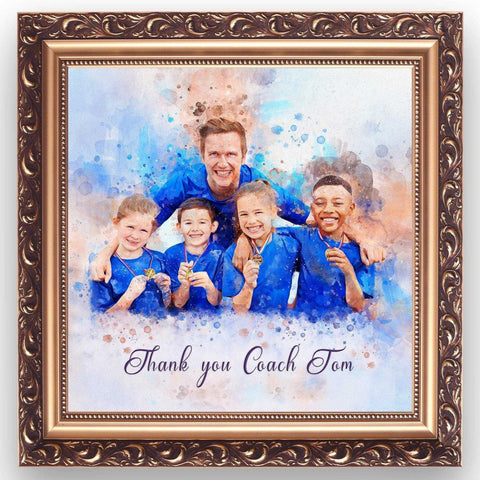 Custom Gifts for Athletes, Unique Gymnastic Gifts, Personalized Sports Gifts, Painting from Photo, Athletic Trainer Gifts - FromPicToArt