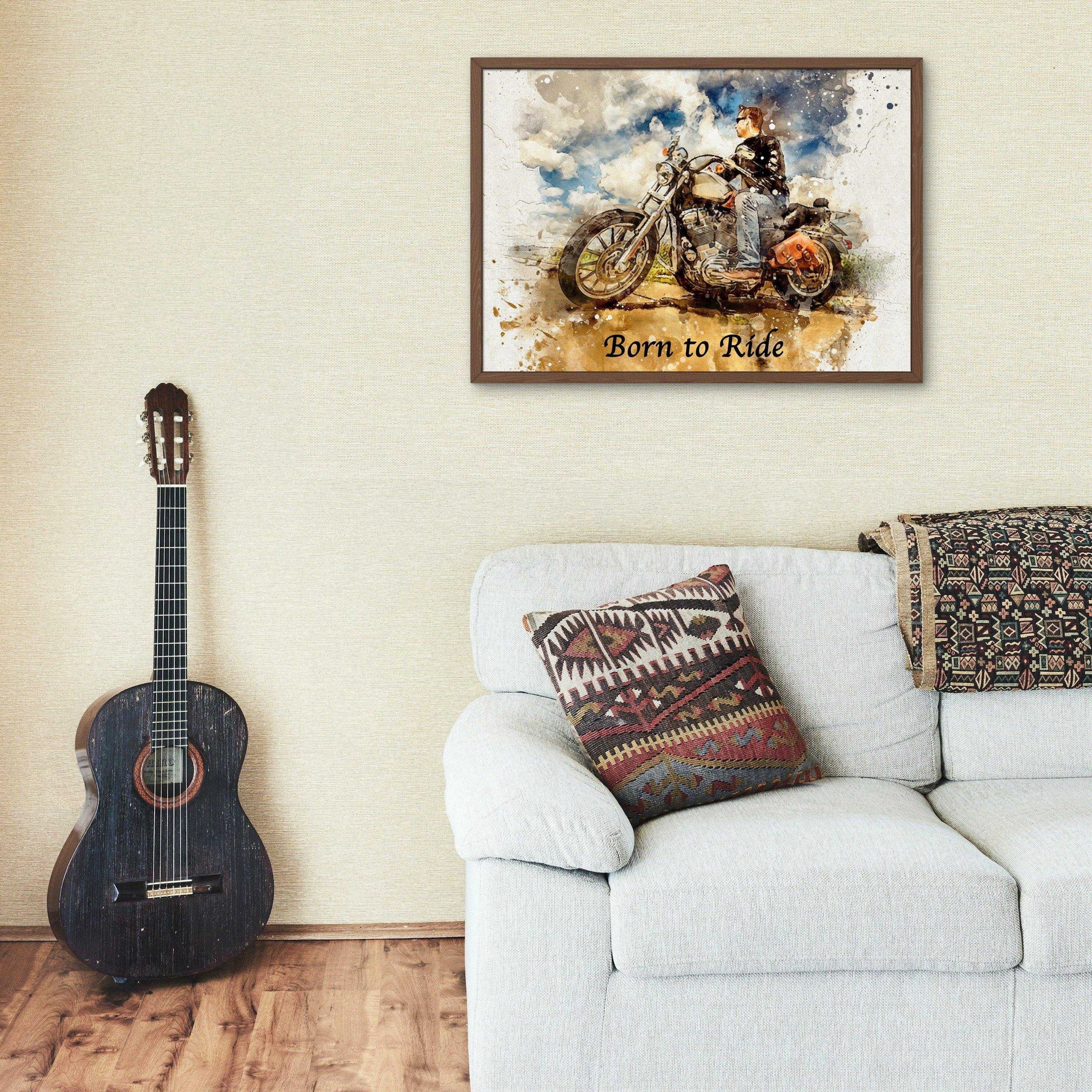Custom Gifts for Biker, Personalized Gifts for Motorcycle Riders, Motorcyclist Gift, Unique Gifts for Motorcycle Riders - FromPicToArt