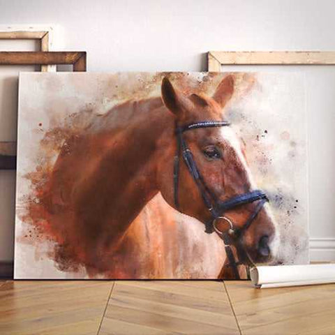 Custom Horse Art | Personalized Horse Paintings on Canvas | Personalized Horse Portrait - FromPicToArt