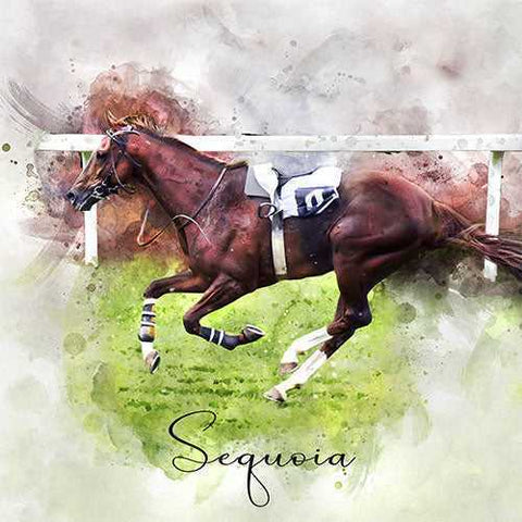 Custom Horse Art | Personalized Horse Paintings on Canvas | Personalized Horse Portrait - FromPicToArt