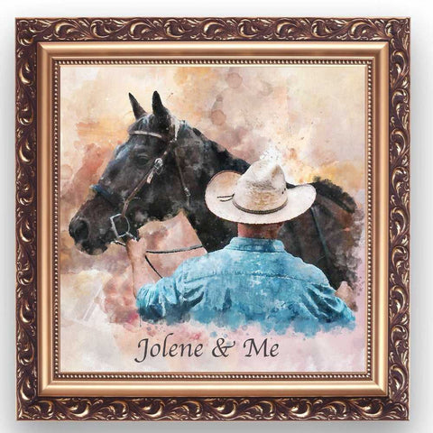 Custom Horse Art | Personalized Horse Paintings on Canvas | Personalized Horse Portrait - FromPicToArt