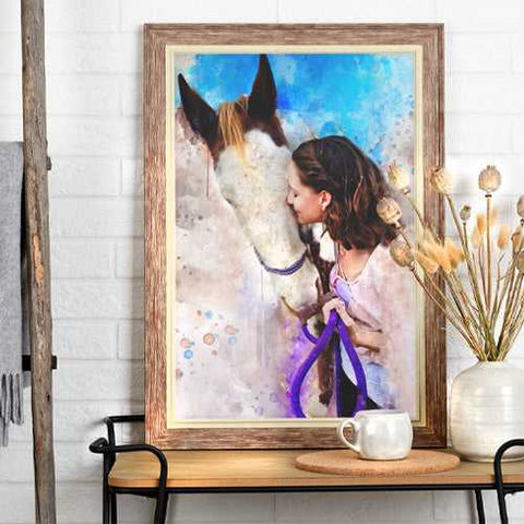 Custom Horse Artworks | Personalized Horse Paintings on Canvas | Your Horse Painted on Canvas - FromPicToArt