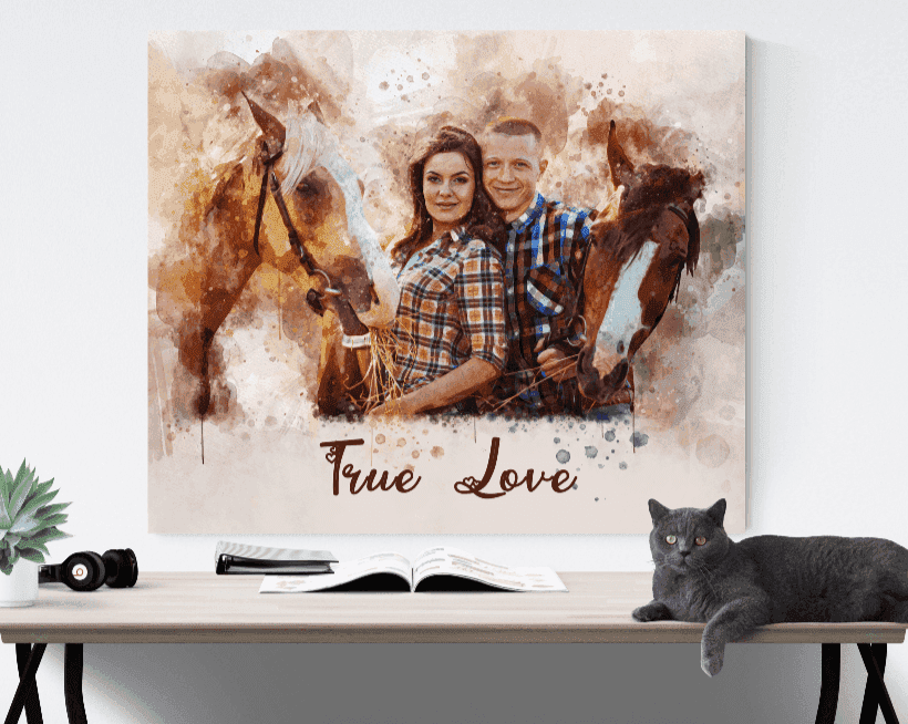 Custom Horse Portrait Painting from Photo - FromPicToArt