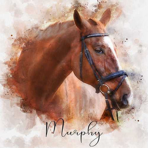 Custom Horse Portrait Painting from Photo - FromPicToArt