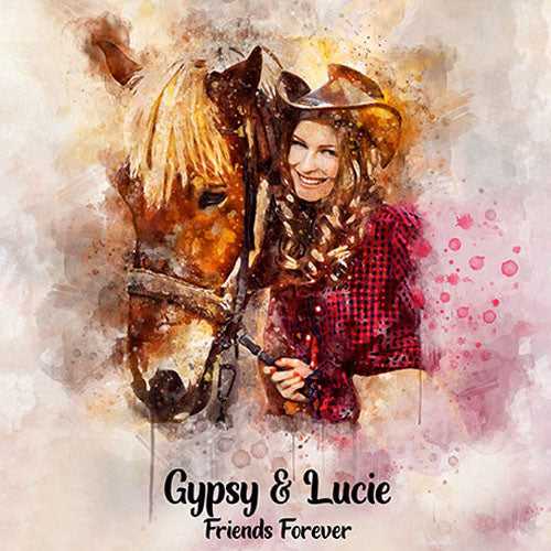 Custom Horseback Riding Paintings | Custom Horse Paintings on Canvas | Your Horse Painted on Canvas - FromPicToArt